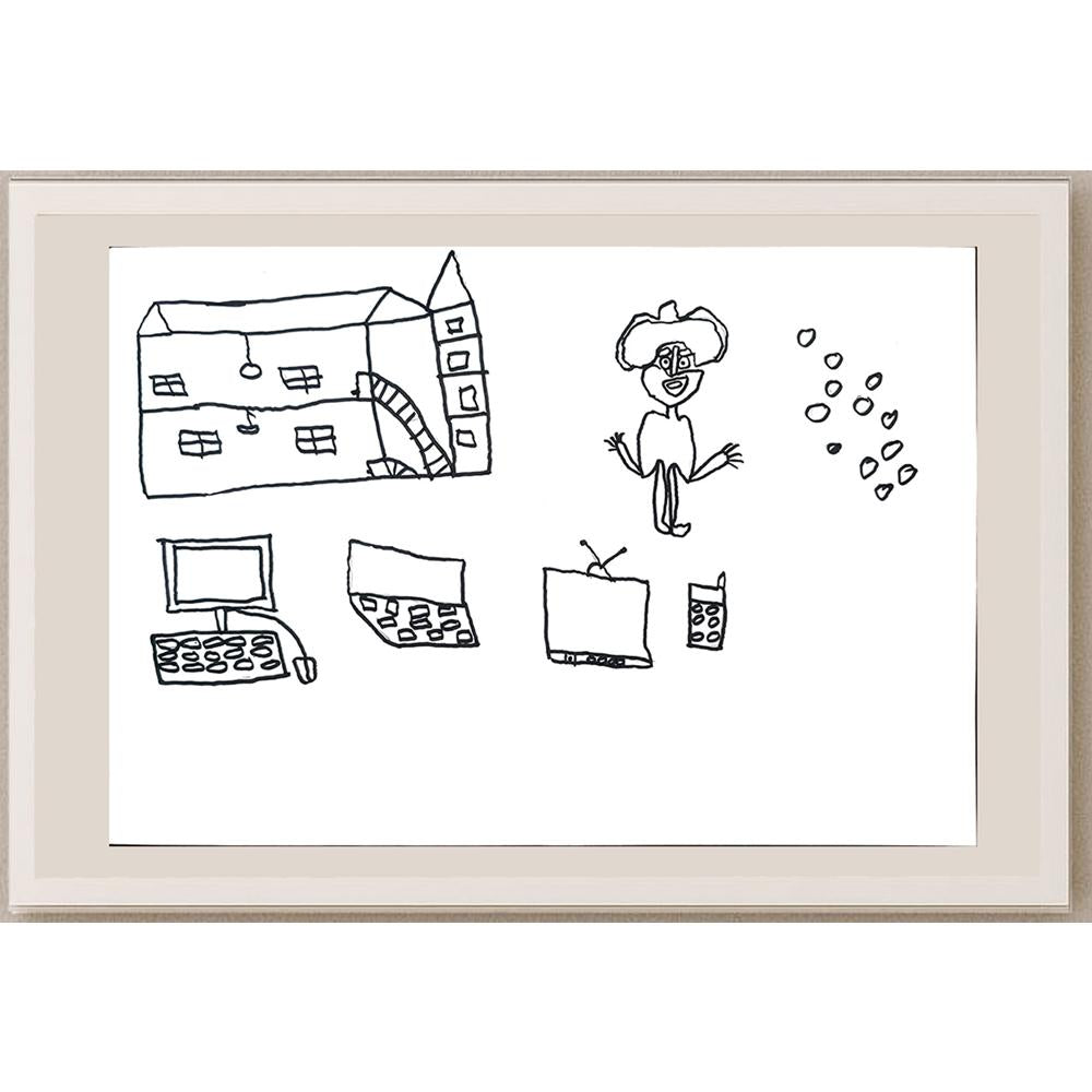 Celil Muhacir 29x21cm Orijinal Karikatür BOD01347