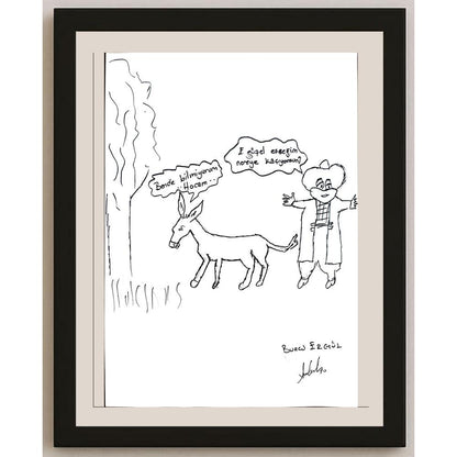 Burcu Ergül 29x21cm Orijinal Karikatür BOD01353