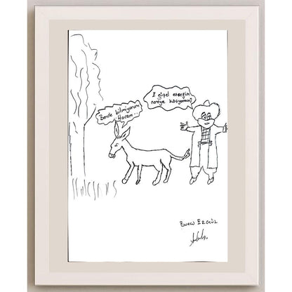Burcu Ergül 29x21cm Orijinal Karikatür BOD01353