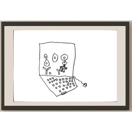 Ömer Özbek 29x21cm Orijinal Karikatür BOD01356