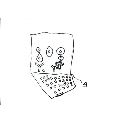 Ömer Özbek 29x21cm Orijinal Karikatür BOD01356