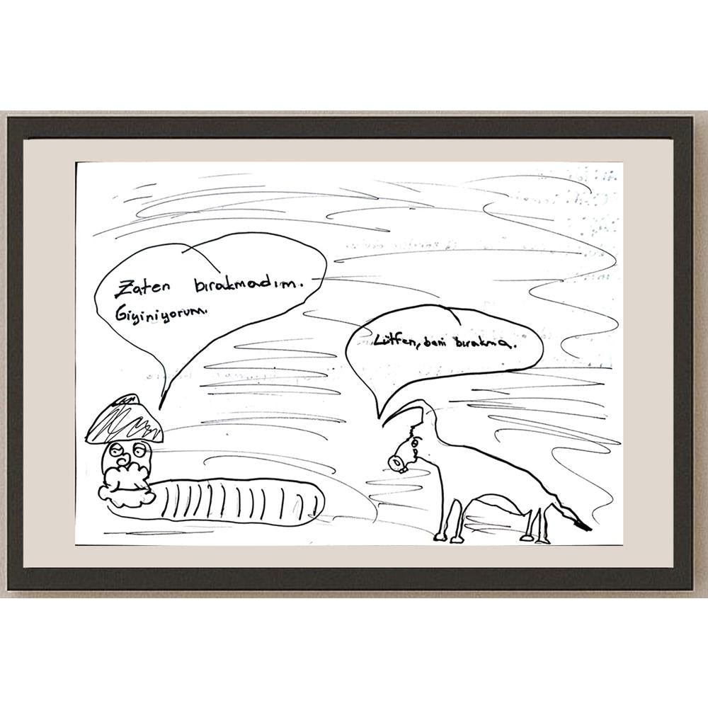 İdil Tomak 29x21cm Orijinal Karikatür BOD01364