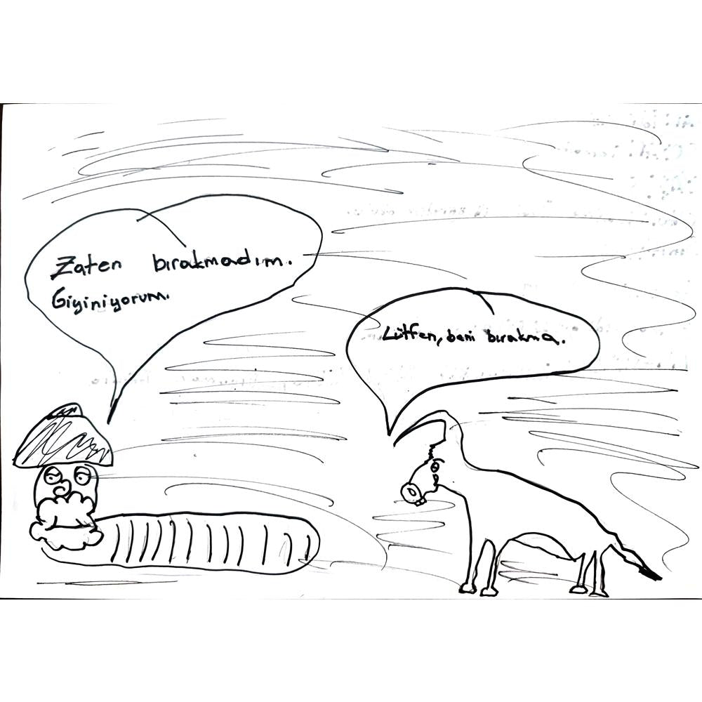 İdil Tomak 29x21cm Orijinal Karikatür BOD01364