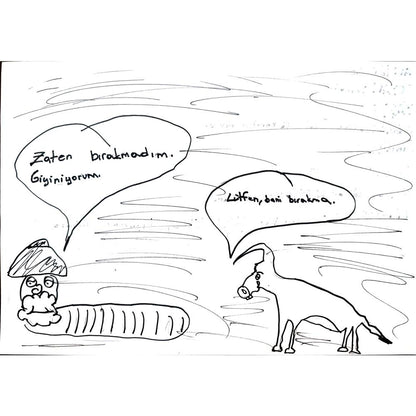 İdil Tomak 29x21cm Orijinal Karikatür BOD01364