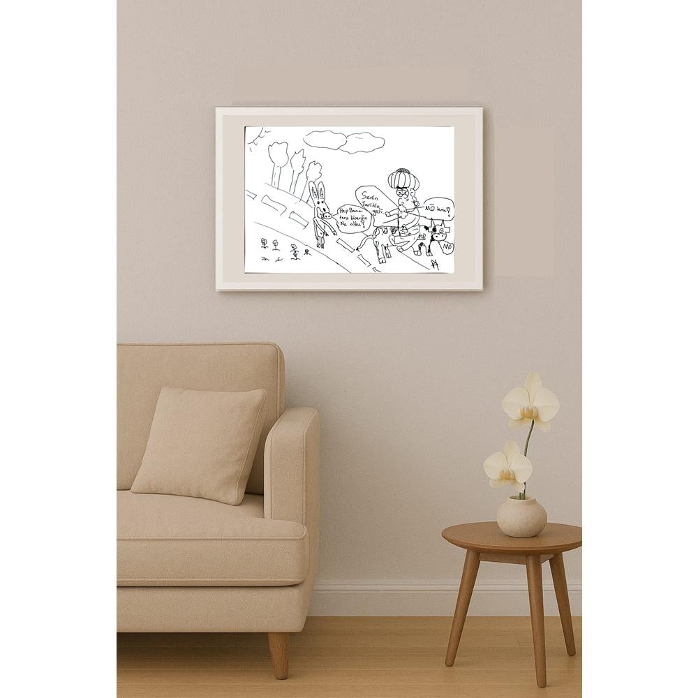 Ata Alp Gündoğdu 29x21cm Orijinal Karikatür BOD01365