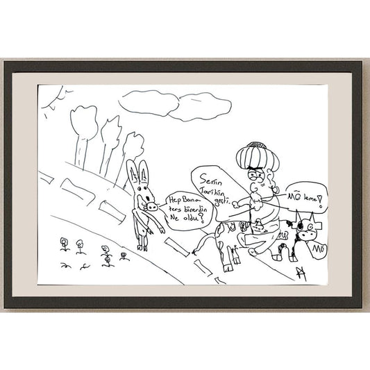 Ata Alp Gündoğdu 29x21cm Orijinal Karikatür BOD01365