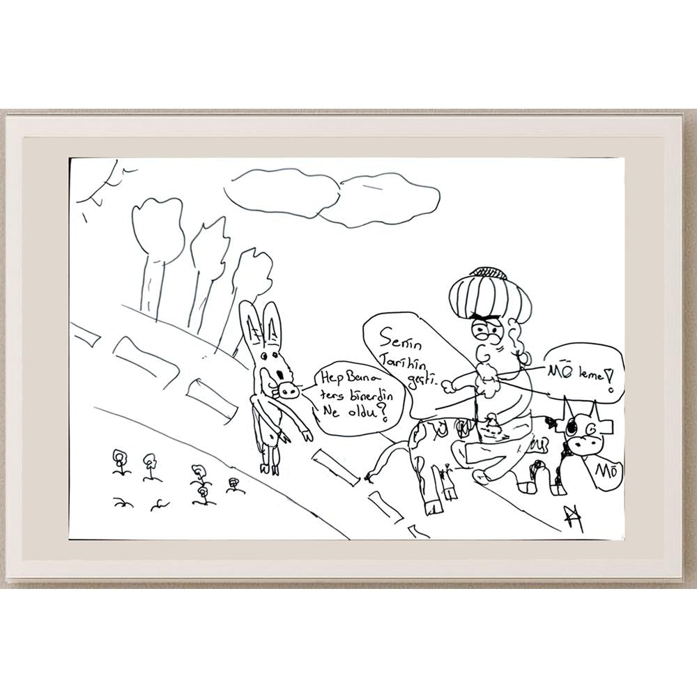 Ata Alp Gündoğdu 29x21cm Orijinal Karikatür BOD01365