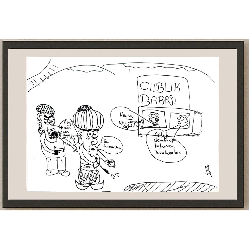 Ata Alp Gündoğdu 29x21cm Orijinal Karikatür BOD01366