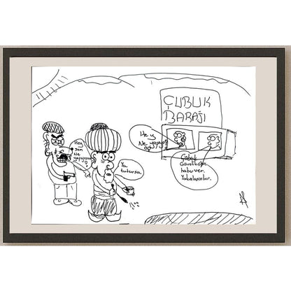 Ata Alp Gündoğdu 29x21cm Orijinal Karikatür BOD01366