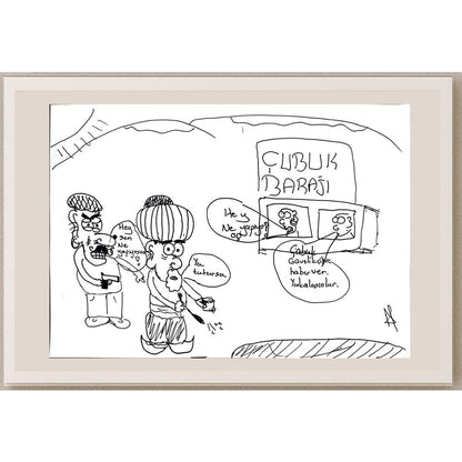 Ata Alp Gündoğdu 29x21cm Orijinal Karikatür BOD01366