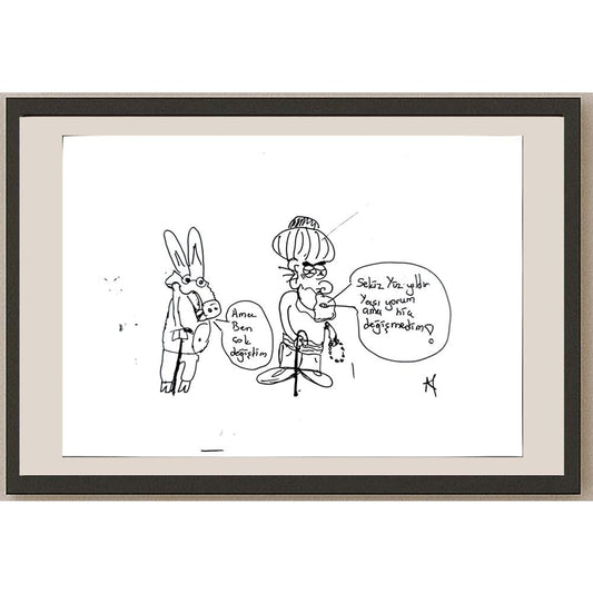 Ata Alp Gündoğdu 29x21cm Orijinal Karikatür BOD01367