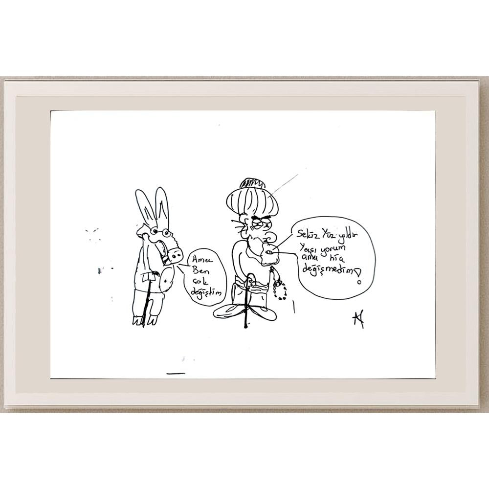 Ata Alp Gündoğdu 29x21cm Orijinal Karikatür BOD01367