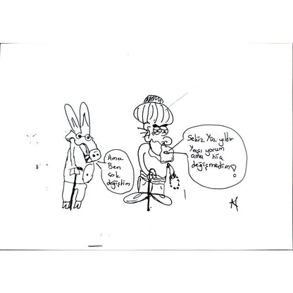 Ata Alp Gündoğdu 29x21cm Orijinal Karikatür BOD01367