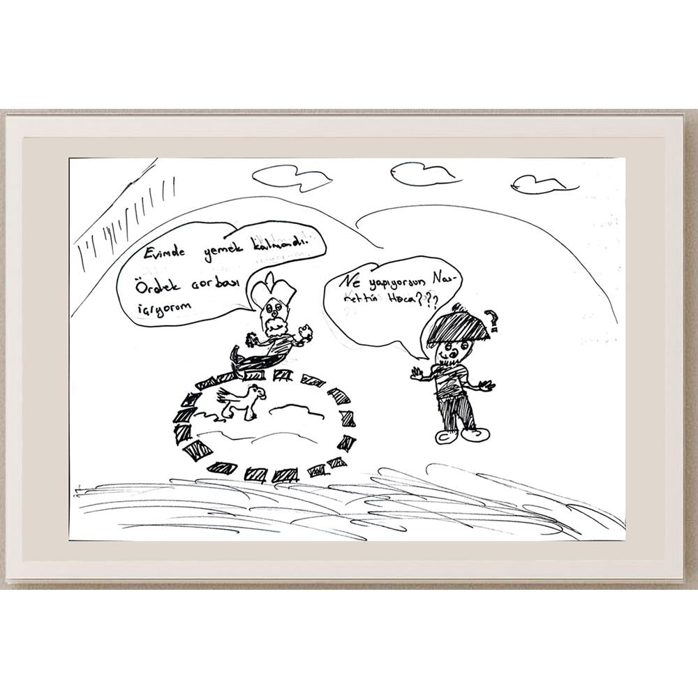 İdil Göl 29x21cm Orijinal Karikatür BOD01373