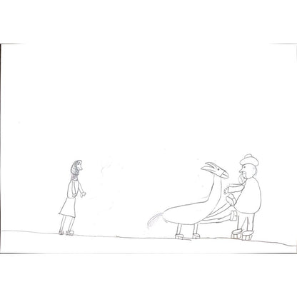 İdil Abanoz 29x21cm Orijinal Karikatür BOD01374