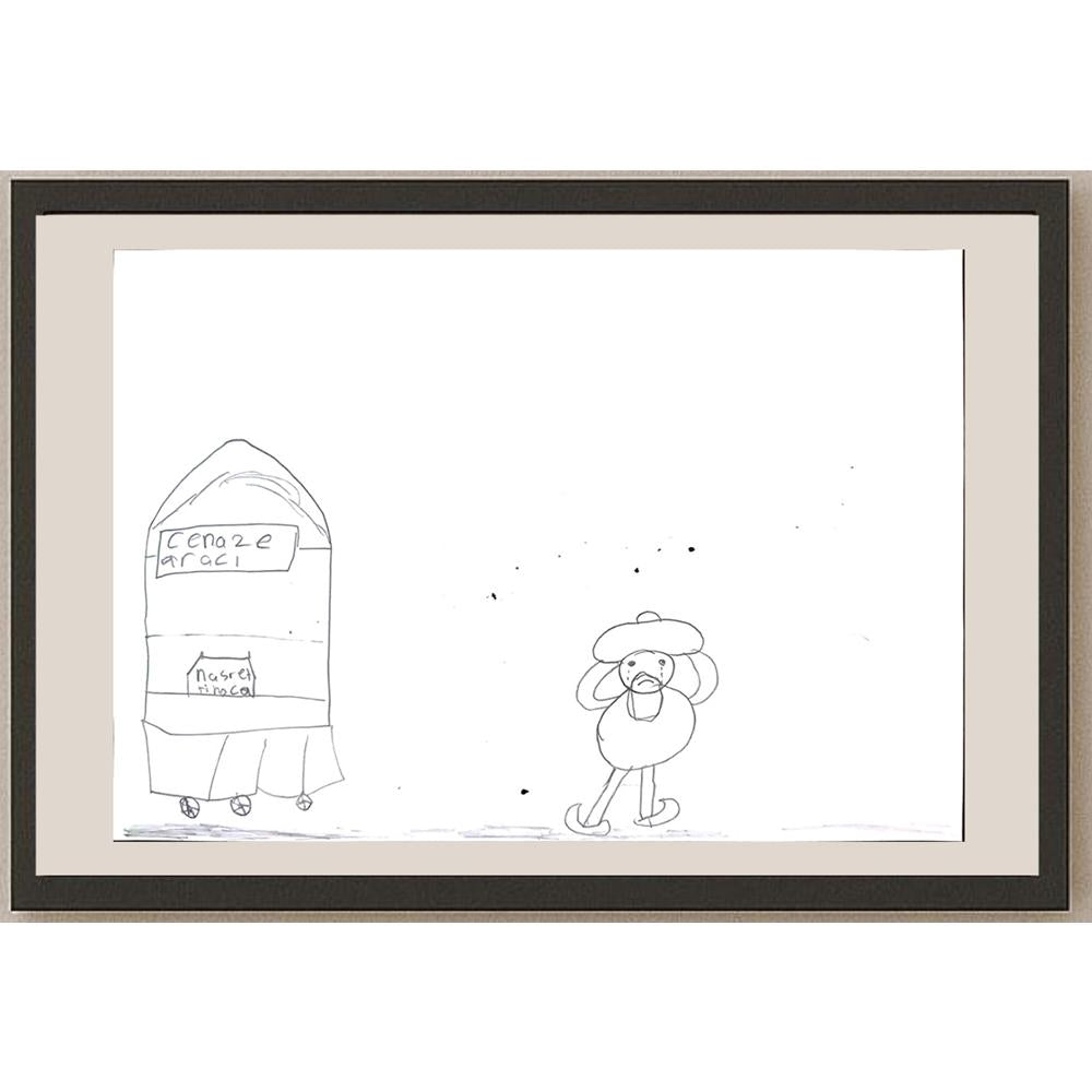 İdil Abanoz 29x21cm Orijinal Karikatür BOD01375