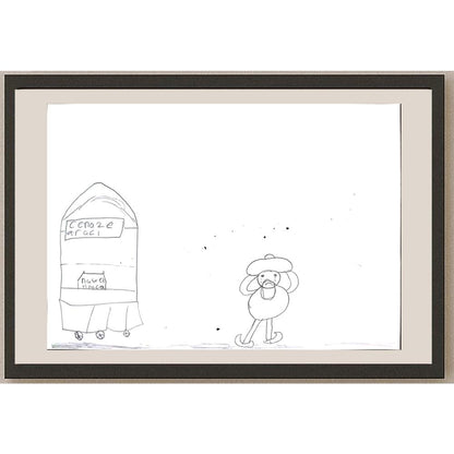 İdil Abanoz 29x21cm Orijinal Karikatür BOD01375