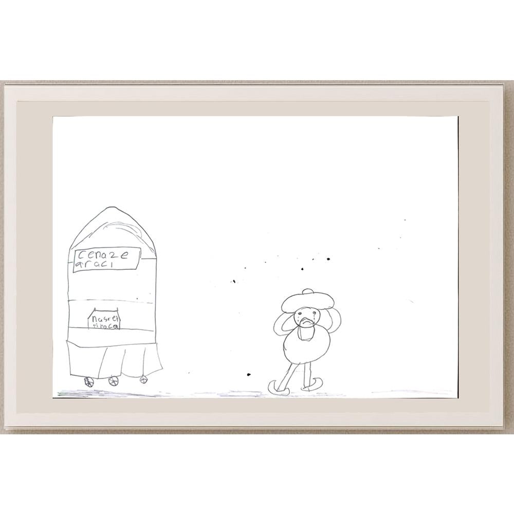 İdil Abanoz 29x21cm Orijinal Karikatür BOD01375