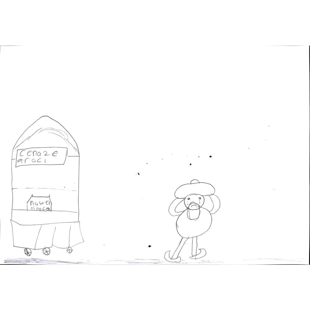 İdil Abanoz 29x21cm Orijinal Karikatür BOD01375