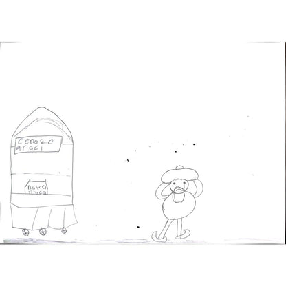 İdil Abanoz 29x21cm Orijinal Karikatür BOD01375