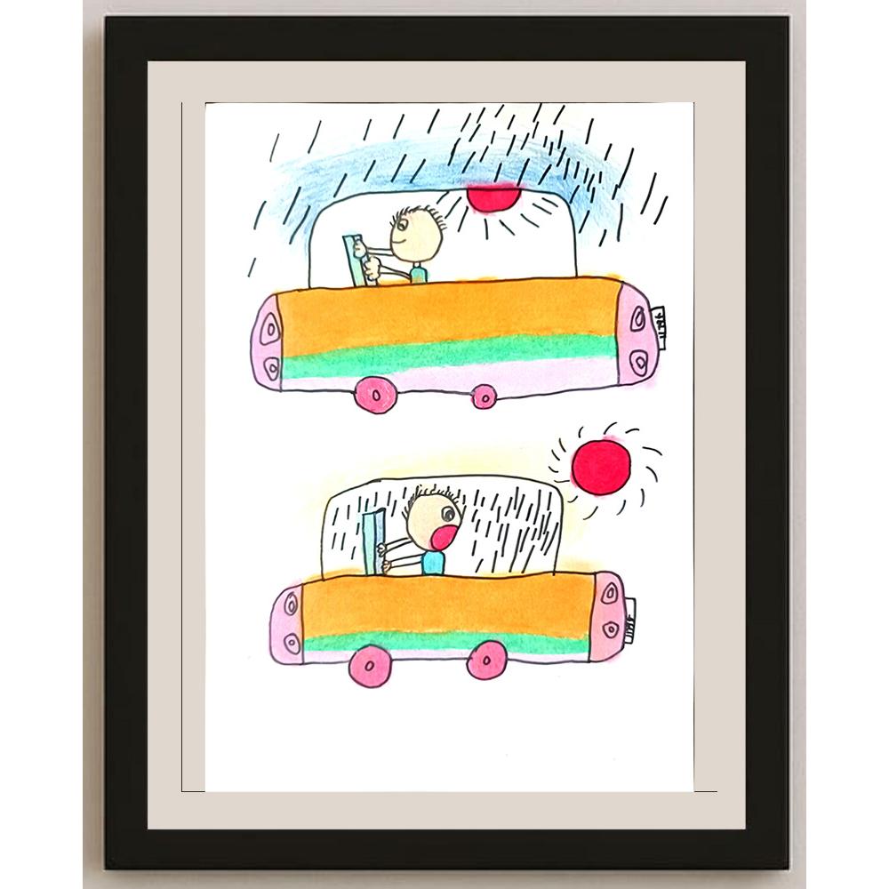 Han Chang 29x21cm Orijinal Karikatür BOD01393