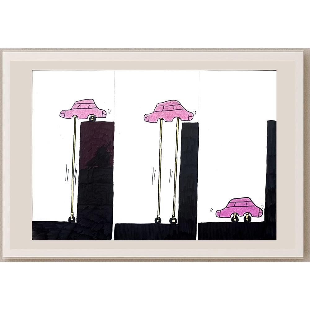 Wang Xile 29x21cm Orijinal Karikatür BOD01395
