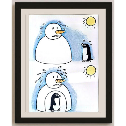 Zhang Si Qi 29x21cm Orijinal Karikatür BOD01402