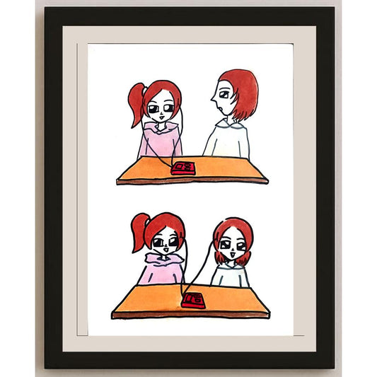 Wang Xile 29x21cm Orijinal Karikatür BOD01410