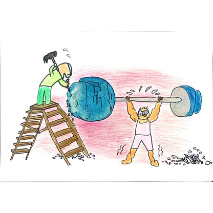 Zhang Si Qi 29x21cm Orijinal Karikatür BOD01415