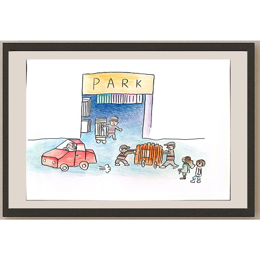Wang Xile 29x21cm Orijinal Karikatür BOD01423