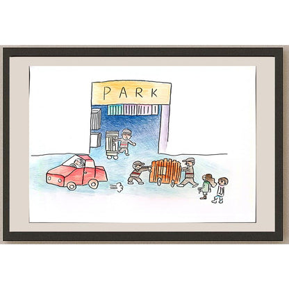 Wang Xile 29x21cm Orijinal Karikatür BOD01423