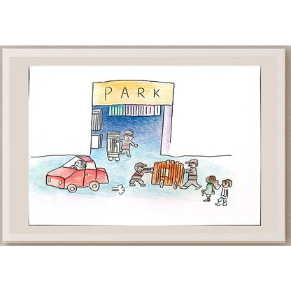 Wang Xile 29x21cm Orijinal Karikatür BOD01423