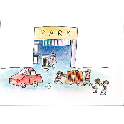 Wang Xile 29x21cm Orijinal Karikatür BOD01423