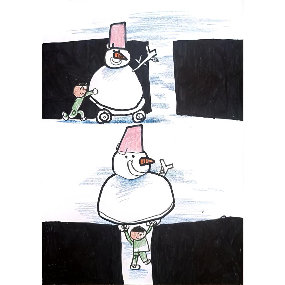 Zhang He 29x21cm Orijinal Karikatür BOD01425