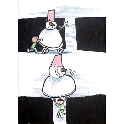 Zhang He 29x21cm Orijinal Karikatür BOD01425