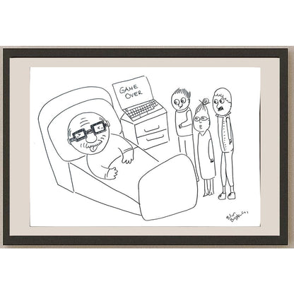 Bilun Bıçakcı 43x30cm Orijinal Karikatür BOD01443
