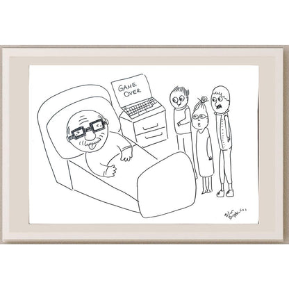 Bilun Bıçakcı 43x30cm Orijinal Karikatür BOD01443