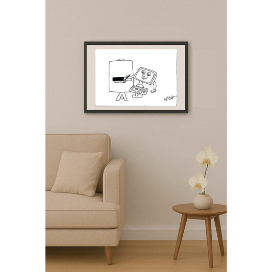 Nisa Bilgen 43x30cm Orijinal Karikatür BOD01446