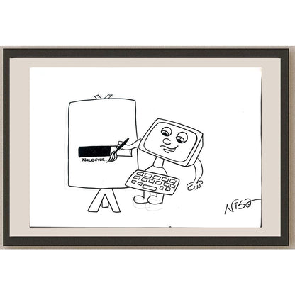 Nisa Bilgen 43x30cm Orijinal Karikatür BOD01446