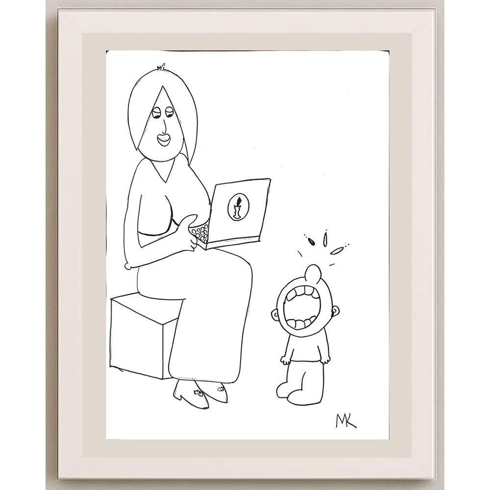 Mehmet Koç 43x30cm Orijinal Karikatür BOD01449