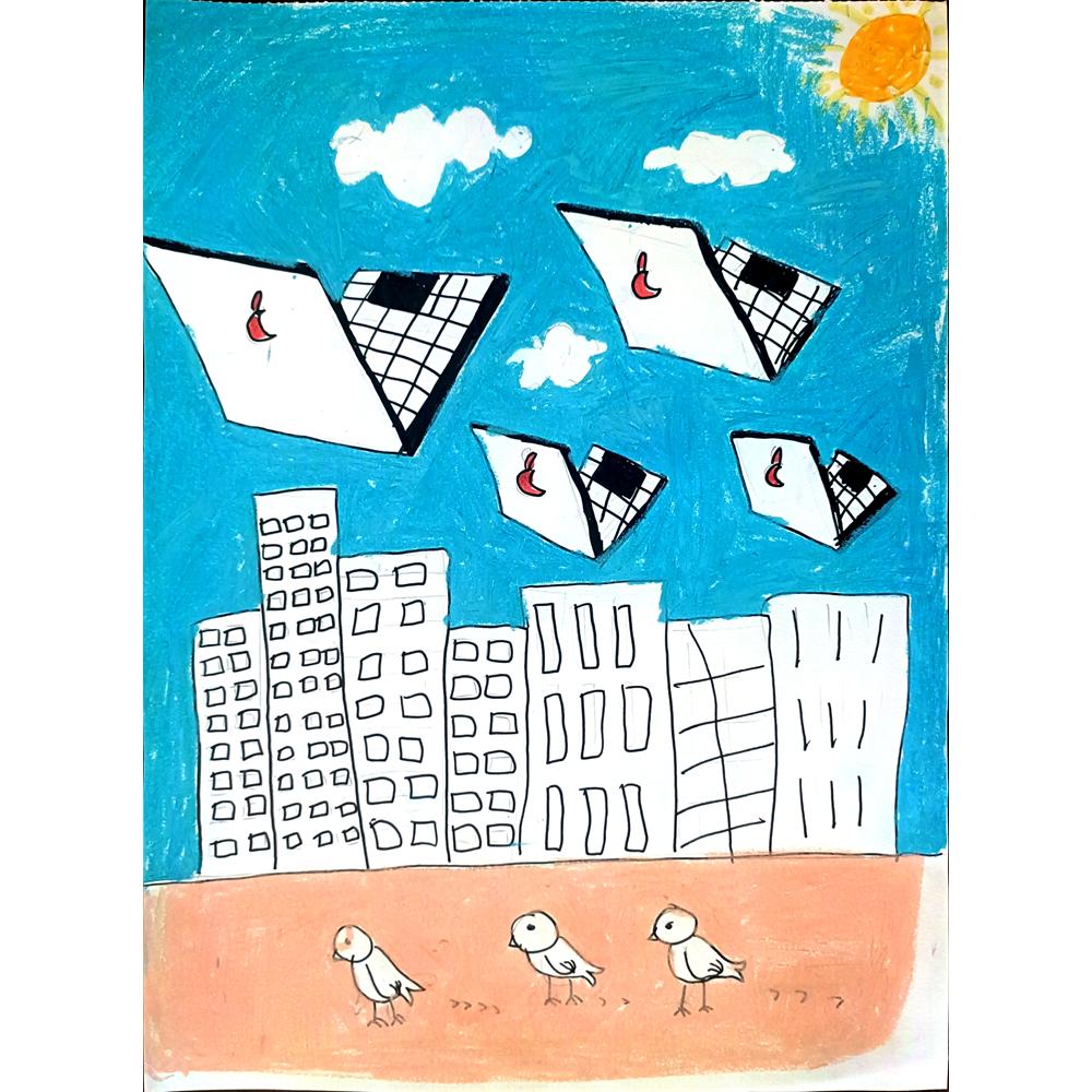 Eylül Eyüboğlu 43x30cm Orijinal Karikatür BOD01455