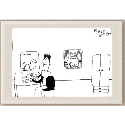 Baha Belge 43x30cm Orijinal Karikatür BOD01465