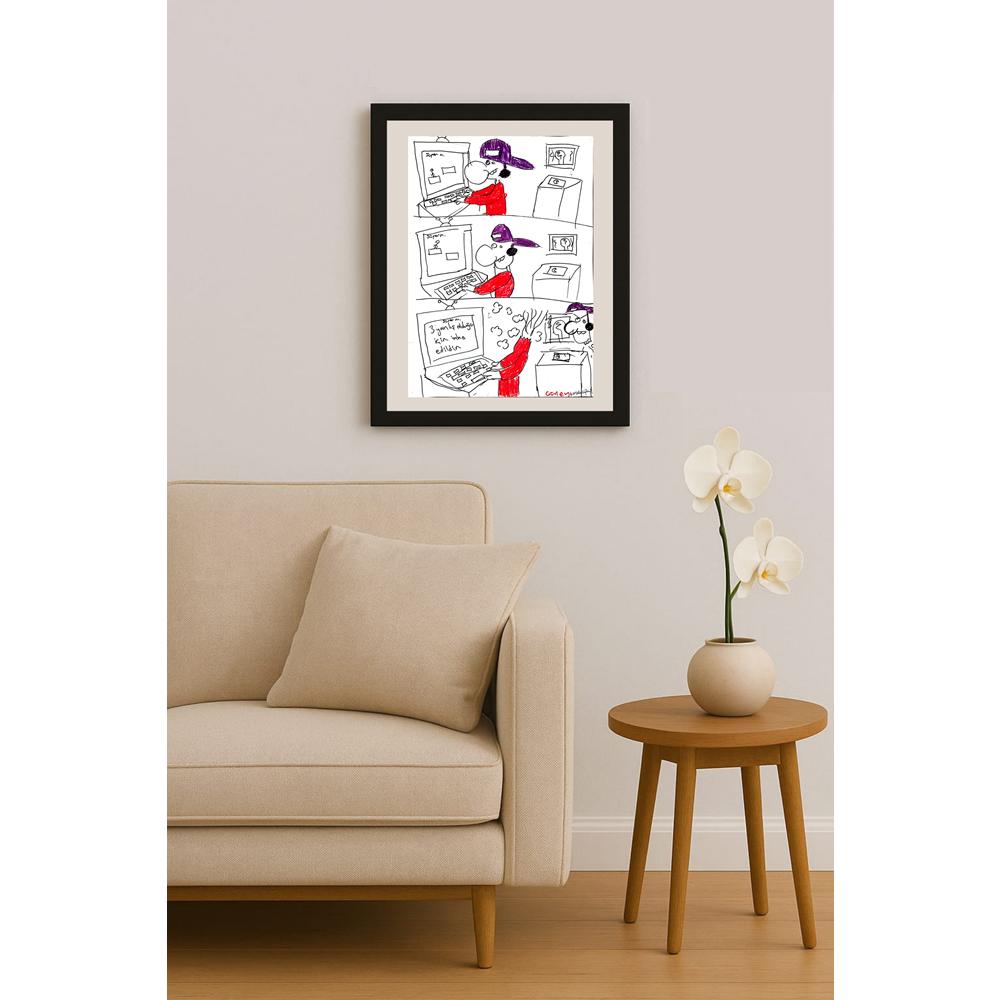 Güney Karakaşoğlu 43x30cm Orijinal Karikatür BOD01467