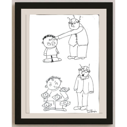 Güney Karakaşoğlu 43x30cm Orijinal Karikatür BOD01480