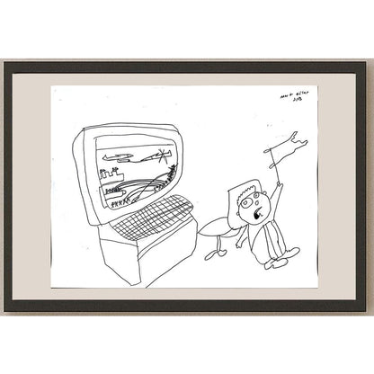 Mert Güler 43x30cm Orijinal Karikatür BOD01485