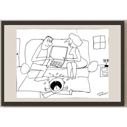 Güney Karakaşoğlu 43x30cm Orijinal Karikatür BOD01495