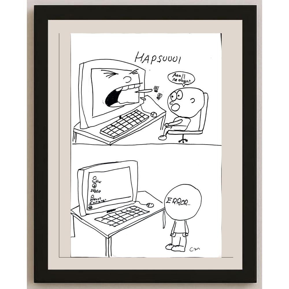 Can Üstek 43x30cm Orijinal Karikatür BOD01498