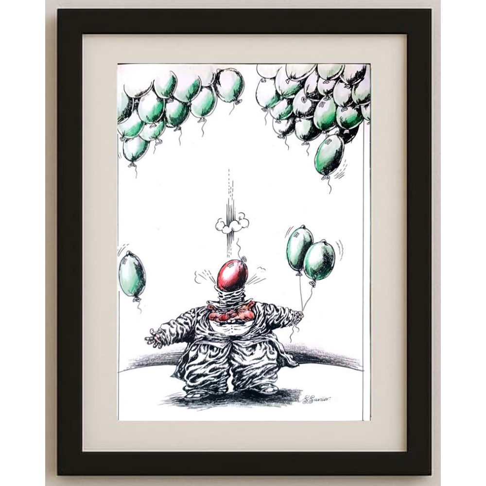 Sergey Savilov 29x21cm Orijinal Karikatür BOD01501