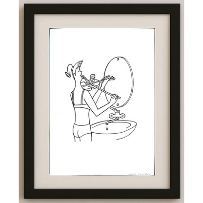 Marie Plotena 29x21cm Orijinal Karikatür BOD01512