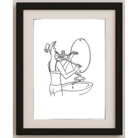 Marie Plotena 29x21cm Orijinal Karikatür BOD01512